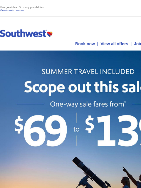 southwest newsletter: FINAL DAY: See where our $69 sale can take you.