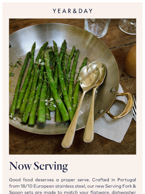 yearandday newsletter: The serving set your table’s been missing