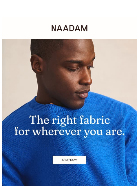 naadam newsletter: Your summer layer, upgraded