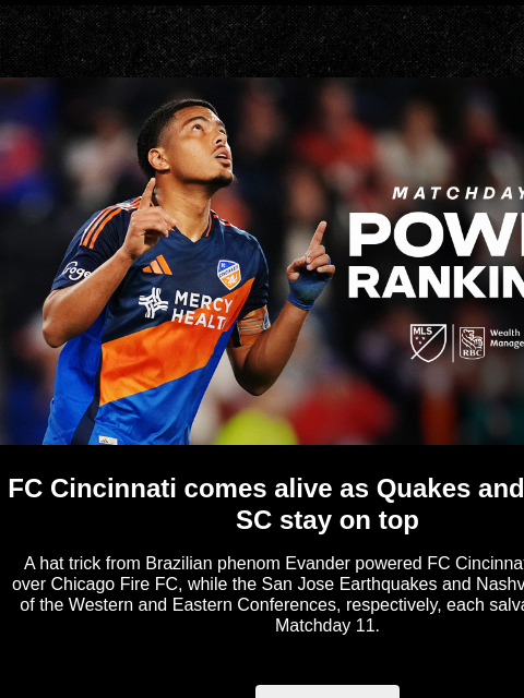 mlssoccer newsletter: Evander elevates FC Cincinnati on Matchday 11