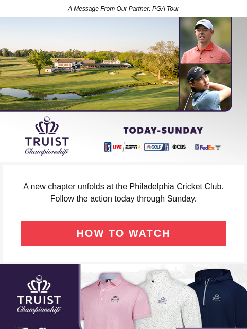 Truist Championship, a PGA TOUR Signature Event, tees off today. ‌ ‌ ‌ ‌ ‌ ‌ ‌ ‌ ‌ ‌ ‌ ‌ ‌ ‌ ‌ ‌ ‌ ‌ ‌ ‌ ‌ ‌ ‌ ‌ ‌ ‌ ‌ ‌ ‌ ‌ ‌ ‌ ‌ ‌ ‌ ‌ ‌ ‌ ‌ ‌ ‌ ‌ ‌ ‌ ‌ ‌ ‌ ‌ ‌ ‌ ‌ ‌ ‌ ‌ ‌ ‌ ‌ ‌ ‌ ‌ ‌ ‌ ‌ ‌ ‌ ‌ ‌ ‌