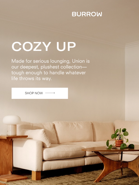 Our biggest and plushest seating collection. Shop Now Union Collection Shop Now Union 3-Seat Sofa Union Armchair with Ottoman Union 6-Seat Sectional Union 2-Seat Sofa with Ottoman Union Armchair Union