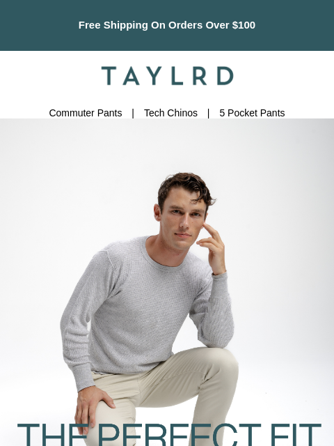Free Shipping On Orders Over $100 logo Commuter Pants | Tech Chinos | 5 Pocket Pants banner The search for the perfect pants ends here. Our Commuter Pants are built to move with you—blending comfort,