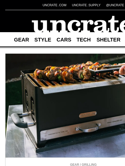 Uncrate Supply Barebones Fire Pit Barebones Fire Pit / $249.99 Sunspel Heavyweight Rugby Polo Shirt Sunspel Heavyweight Rugby Polo / $190 Barebones Fire Pit Barebones Fire Pit / $249.99 Time Since