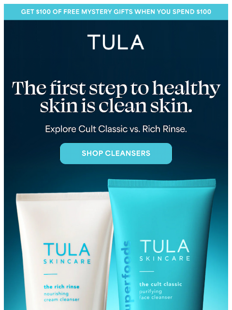 tula newsletter: 🩵 Cult Classic vs. 🤍 Rich Rinse