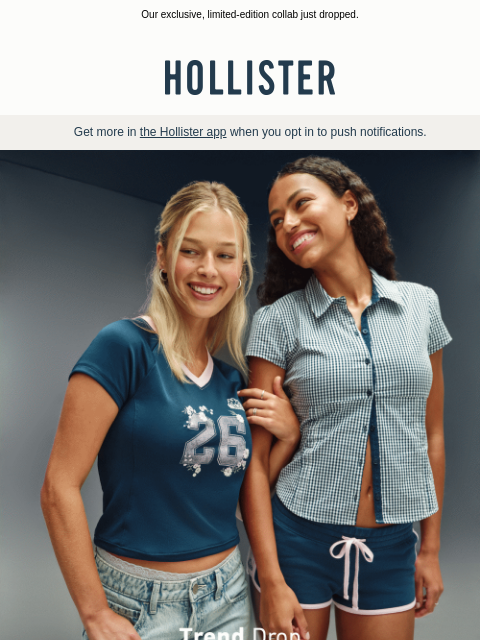 hollisterco newsletter: Kick off your next look in Hollister x Kappa.