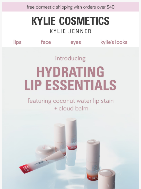 kyliecosmetics newsletter: COMING SOON! hydrated, juicy lips💧