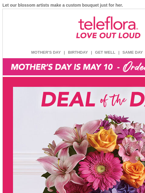teleflora newsletter: 💐Last Minute Deal for Mom 💐🤩