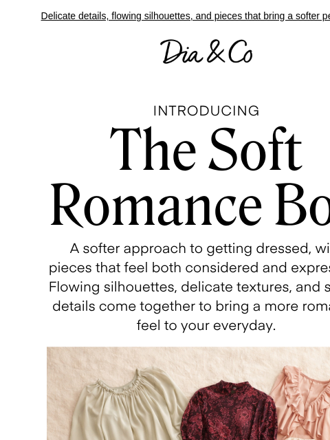dia newsletter: Still romanticizing your wardrobe