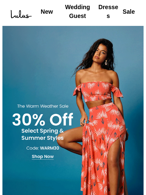 lulus newsletter: 2000+ Spring & Summer Styles = 30% Off ☀️​​