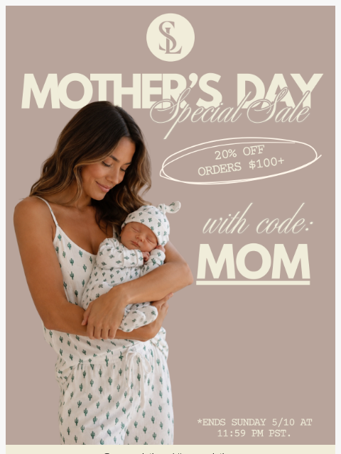 spearmintlove newsletter: Mother’s Day Sale Starts Now 💐 20% Off $100+