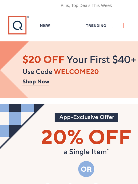 qvcemail newsletter: 20% Off or 25% Off with QCard®