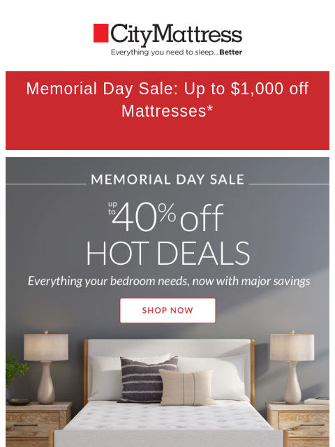 citymattress newsletter: Your Early Access: Hot Deals 🔥