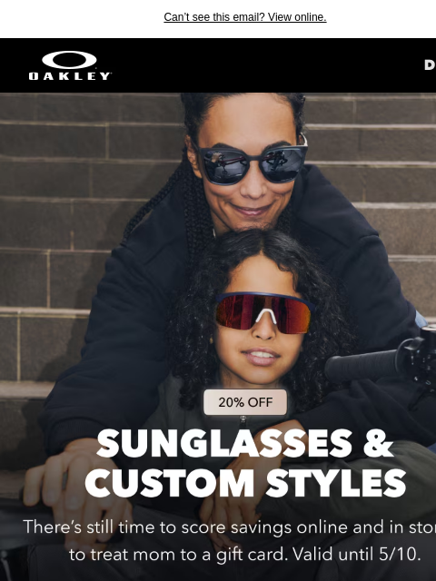 oakley newsletter: 20% Off Is Still On