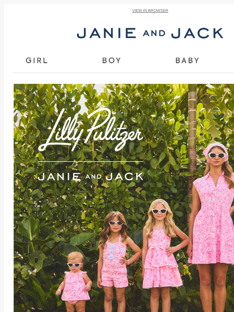 janieandjack newsletter: Made to match: Lilly Pulitzer x Janie and Jack
