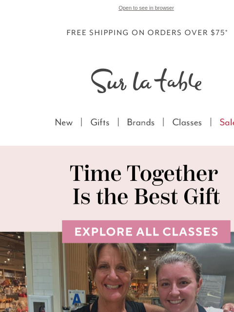 surlatable newsletter: The best gift is time together.