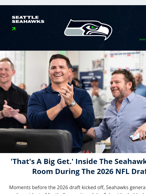 seahawksemail newsletter: Inside The Seahawks Draft Room