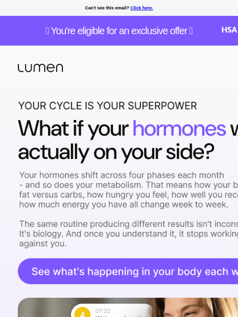 lumen newsletter: Turns out your cycle is one of your biggest weight...