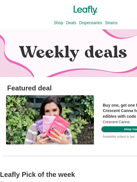leafly newsletter: Your weekly weed deals are here 💐