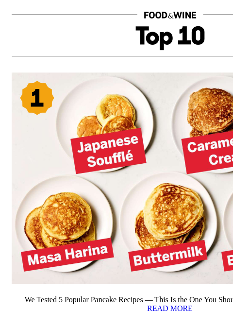 foodandwine newsletter: The No. 1 Pancake Recipe Is a Simple Classic