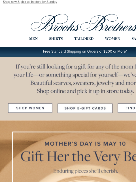 brooksbrothers newsletter: Your Mother’s Day gifts, here