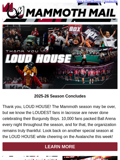 thecoloradomammoth newsletter: 🦣 Thank you, LOUD HOUSE!