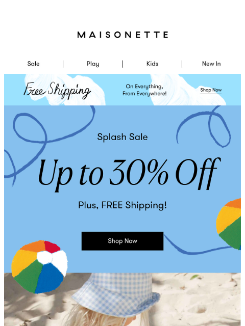 maisonette newsletter: Splash Sale: Swim Picks Up to 30% Off 🏖️