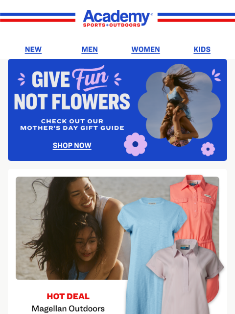 academy newsletter: Mother's Day Is Tomorrow, Give Her. FUN