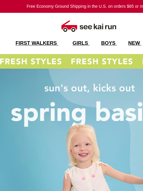 seekairun newsletter: Stock Up On Warm-weather Basics They'll Love!
