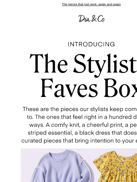 dia newsletter: RE: What our stylists are loving right now