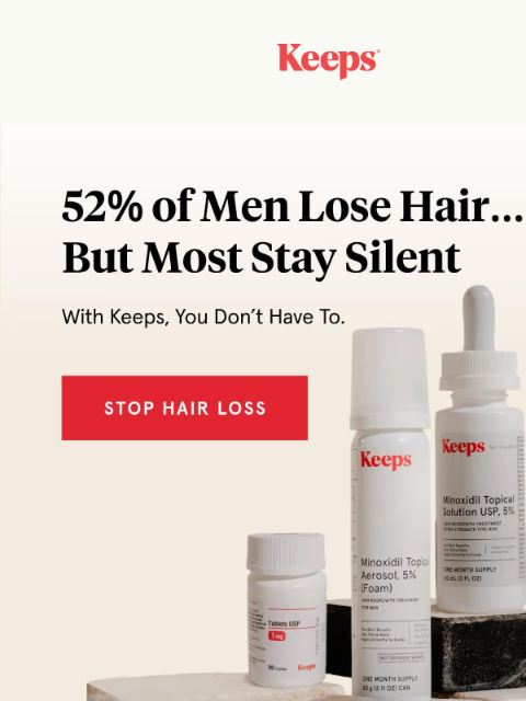 keeps newsletter: Half Of Men Lose Hair. Are You One of Them?