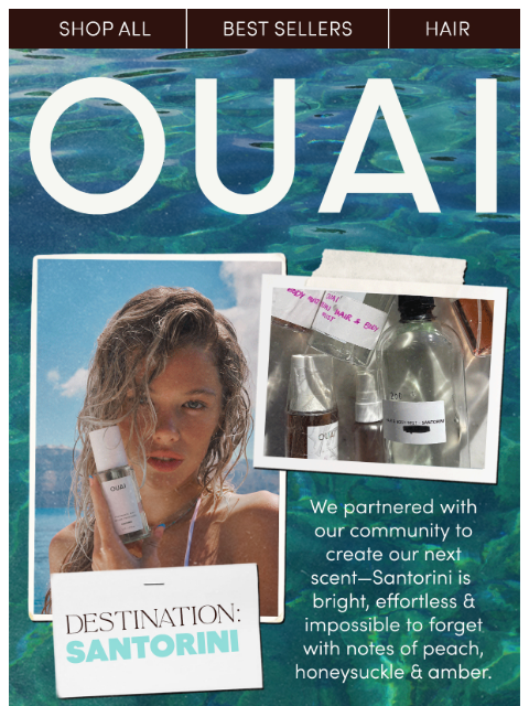 theouai newsletter: We bottled the feeling of Santorini