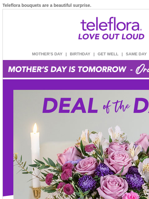 teleflora newsletter: ⌛Last Call for Mother's Day Delivery⌛