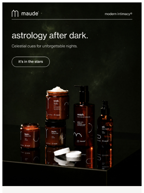 getmaude newsletter: astrology after dark.