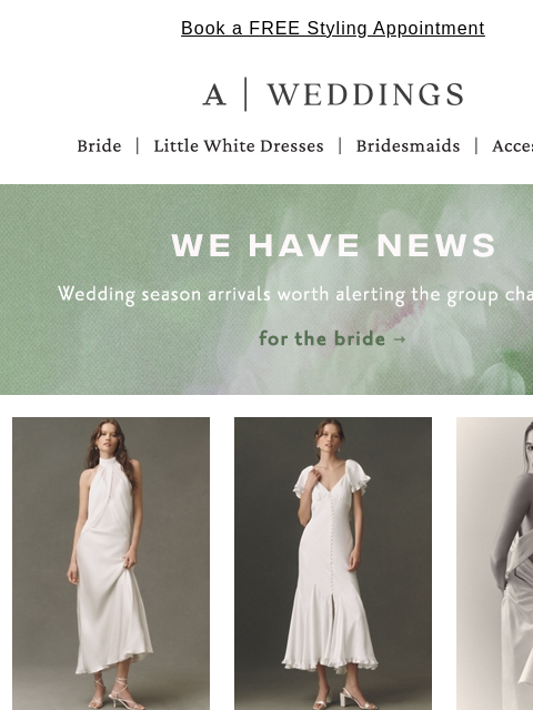 anthropologie newsletter: New—as in, just landed online.