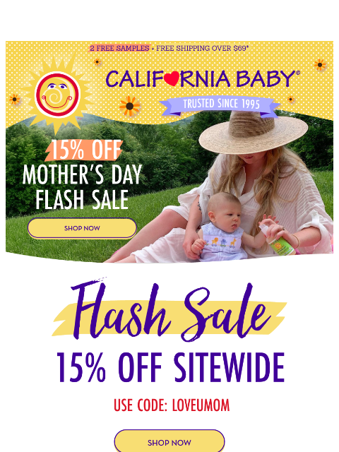 californiababy newsletter: 🚨 Don't Miss Out! Shop Mother's Day Sale