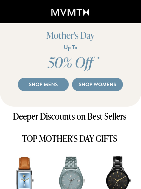 mvmt newsletter: Retiring Soon: Get Up to 50% Off