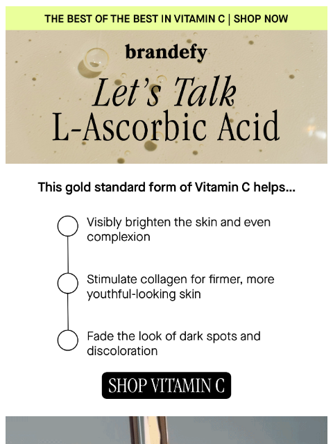 brandefyskin newsletter: The gold standard of Vitamin C