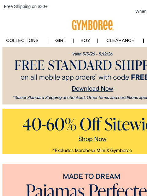 gymboree newsletter: Don't Sleep on These Cotton Pajamas