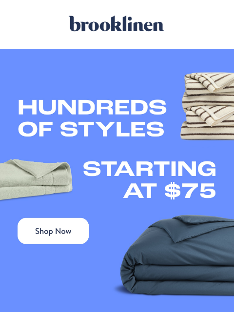 brooklinen newsletter: STOCK UP BEFORE IT SELLS OUT