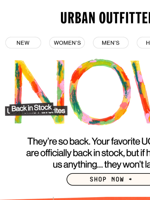 urbanoutfitters newsletter: Your fav UO Home styles are back in stock!