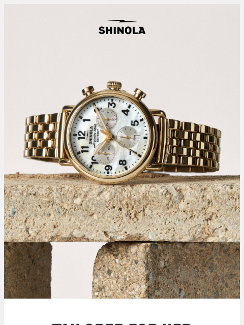 shinola newsletter: A Runwell Chrono for Her