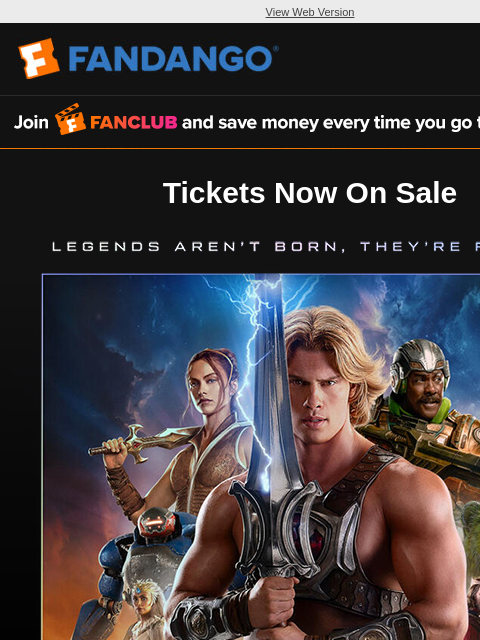 fandango newsletter: Masters of the Universe | Get Tickets