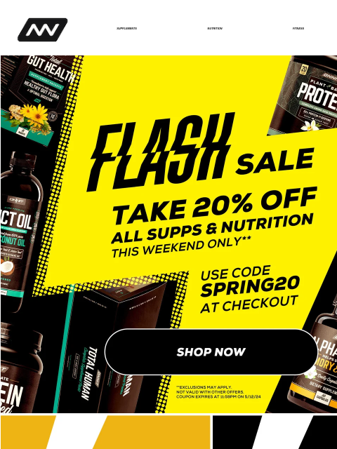 THIS WEEKEND ONLY! Hurry and use code SPRING20 at checkout SUPPLEMENTS NUTRITION FITNESS APPAREL ‌‌‌‌‌‌‌‌‌‌‌‌‌‌‌‌‌‌‌‌‌‌‌‌‌‌‌‌‌‌‌‌‌‌‌‌‌‌‌‌‌‌‌ Shop Now AB Flash Sale ABBL Flash Sale Total Human Flash