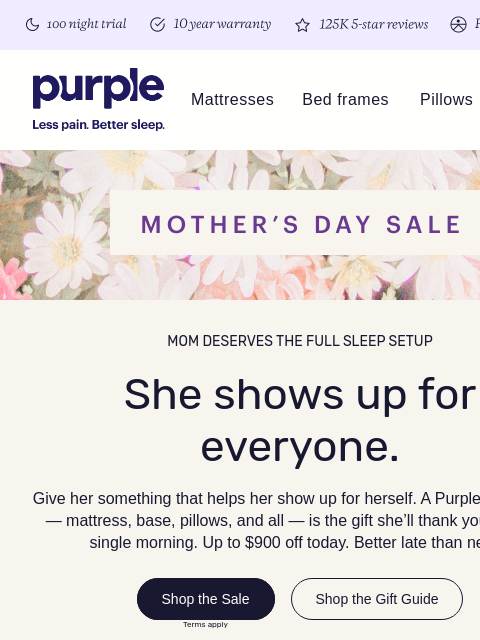purple newsletter: Give Mom the gift of better sleep