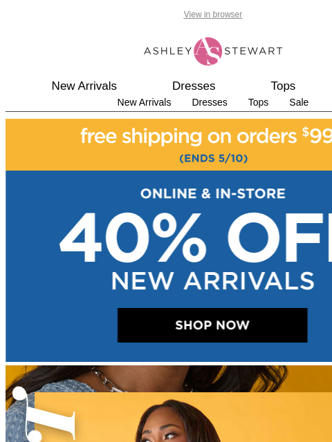 ashleystewart newsletter: All style, no stress. New sets take the stress out...