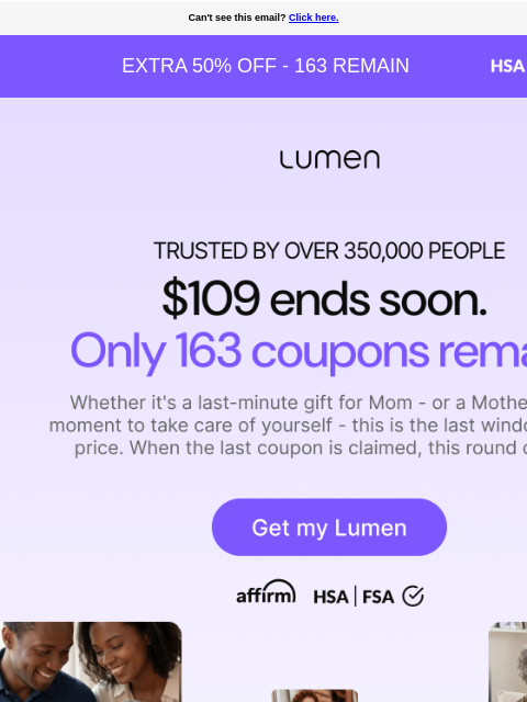 lumen newsletter: A gift for Mom. Or finally for yourself? 👀