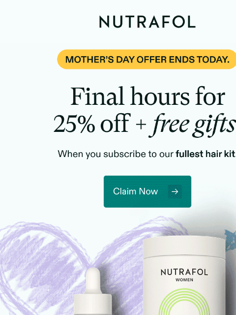 nutrafol newsletter: Mother's Day exclusive is here.