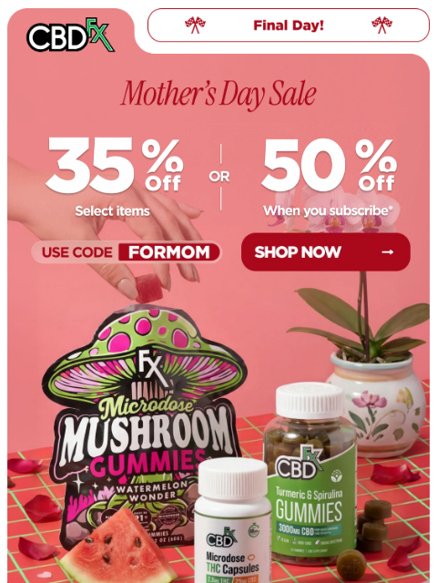 cbdfx newsletter: Happy Mother’s Day! 💐