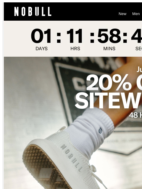 nobullproject newsletter: 20% Off Sitewide. 48 Hours Only.